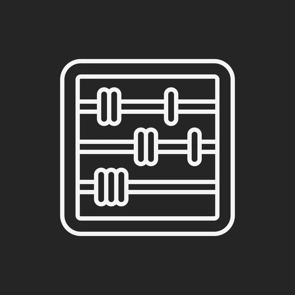 Ícone de linha de Abacus — Vetor de Stock