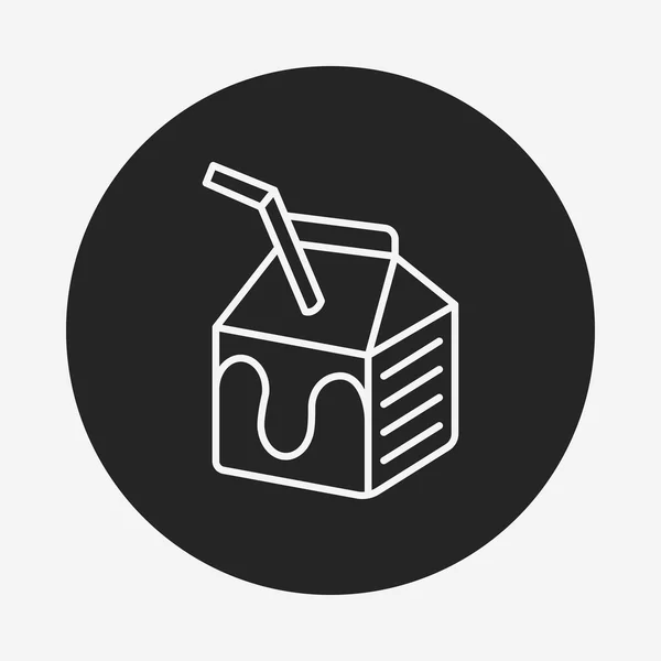 Icona della linea latte — Vettoriale Stock
