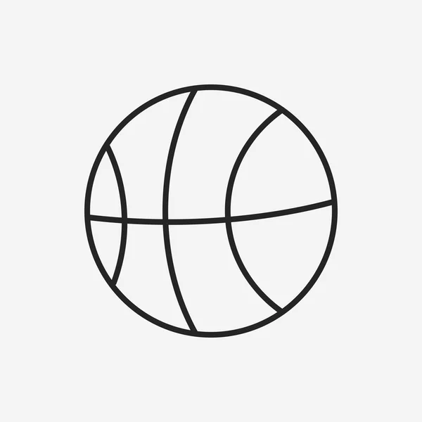 Línea de baloncesto icono — Vector de stock