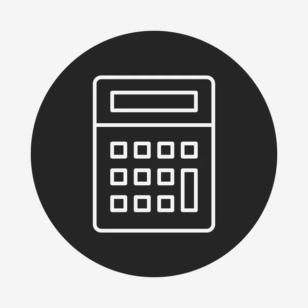 Icono de línea calculadora — Vector de stock