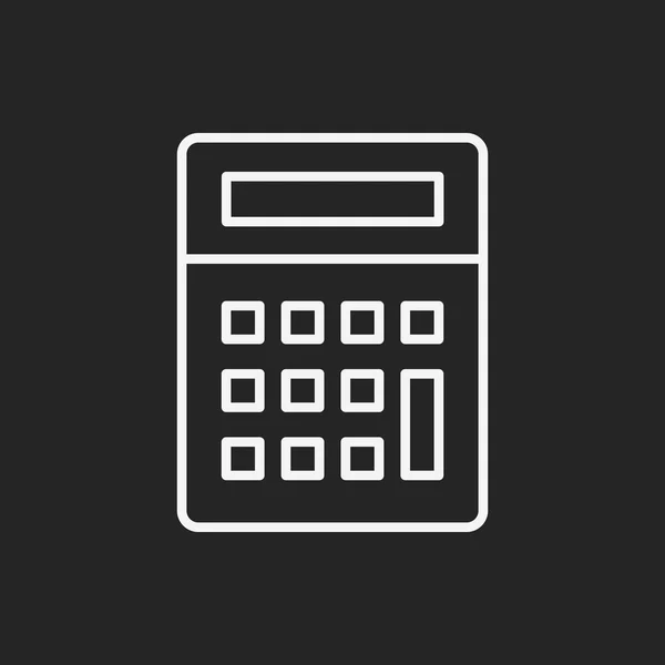 Icono de línea calculadora — Vector de stock