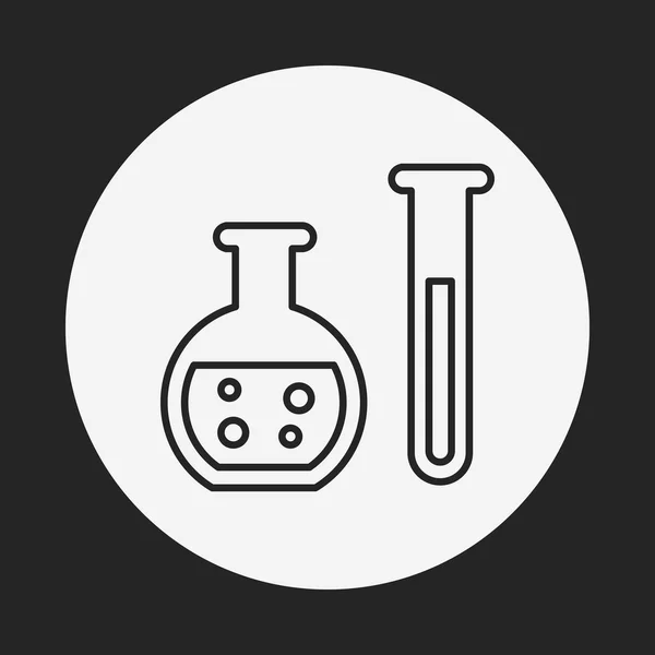 Experimento Beaker icono de línea — Archivo Imágenes Vectoriales