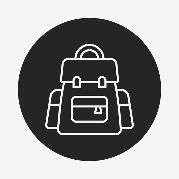 Icono de línea mochila — Vector de stock