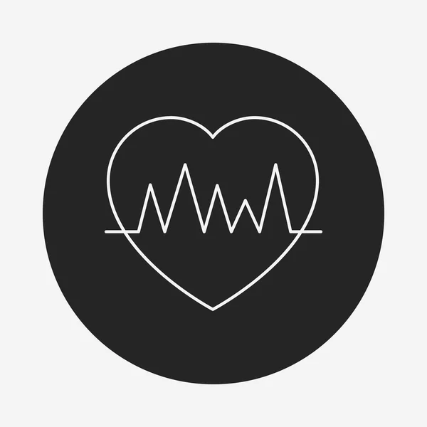 Icono de línea ECG — Vector de stock