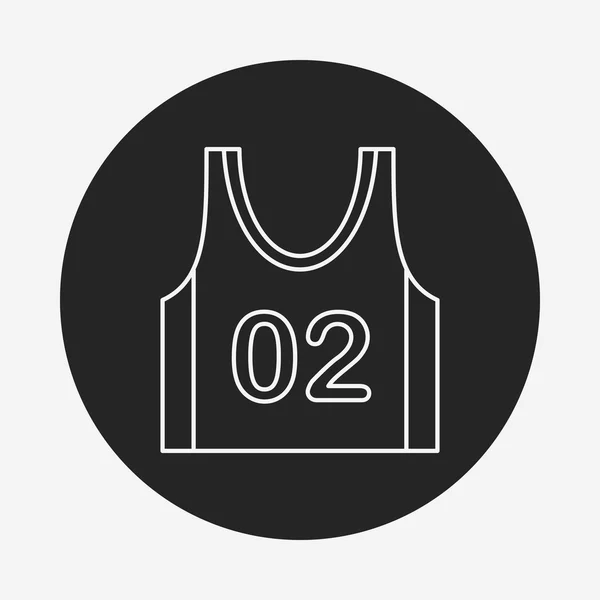 Ikona řádku sportovní vesty — Stockový vektor