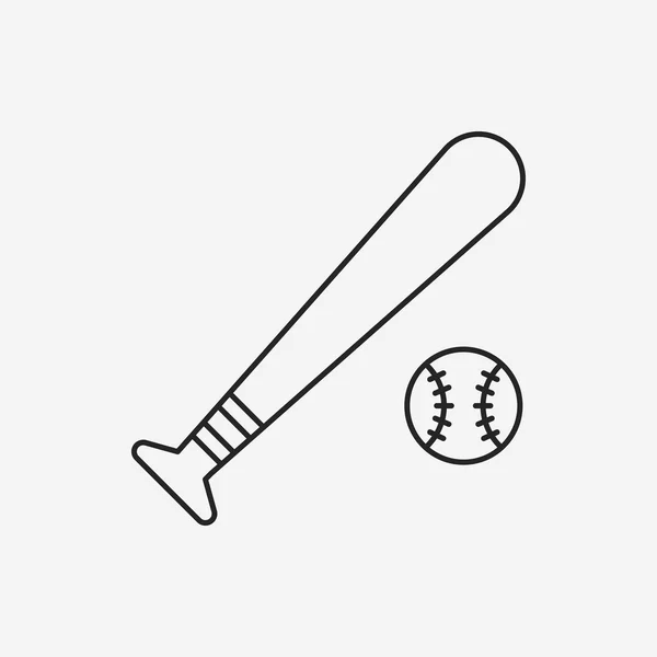 Baseball linia ikona — Wektor stockowy