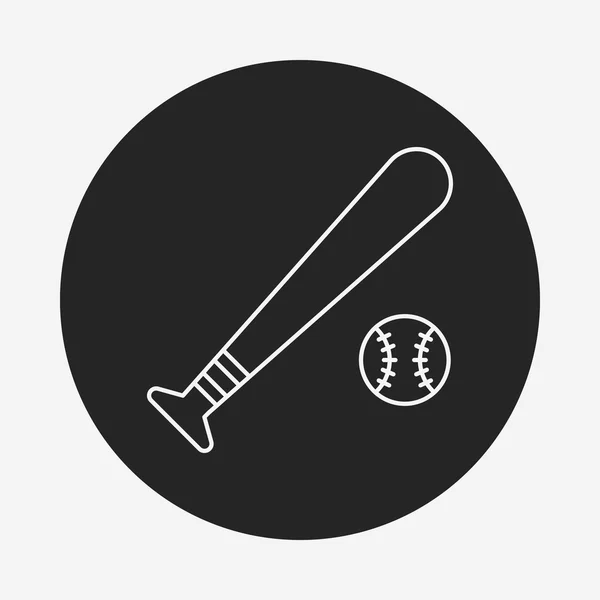 Ikona čáry baseball — Stockový vektor
