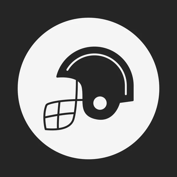 Voetbal helm pictogram — Stockvector