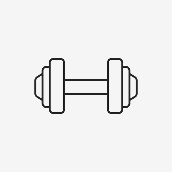 Dumbbell line icon — Stock Vector