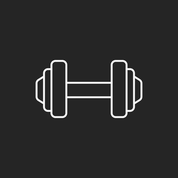 Dumbbell line icon — Stock Vector