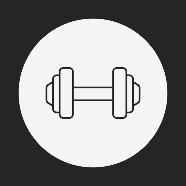 Dumbbell line icon — Stock Vector