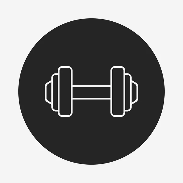 Dumbbell line icon — Stock Vector