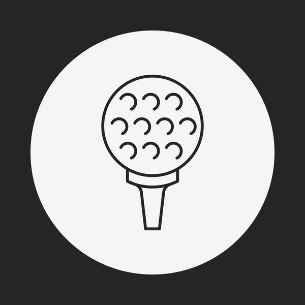 Golf lijn pictogram — Stockvector