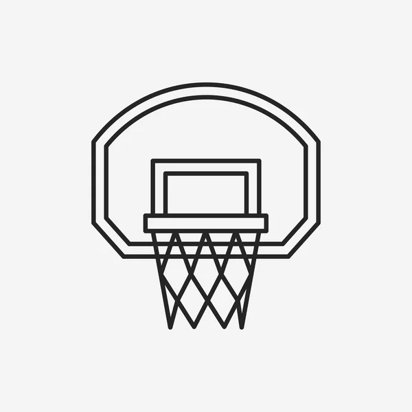 Línea de baloncesto icono — Vector de stock