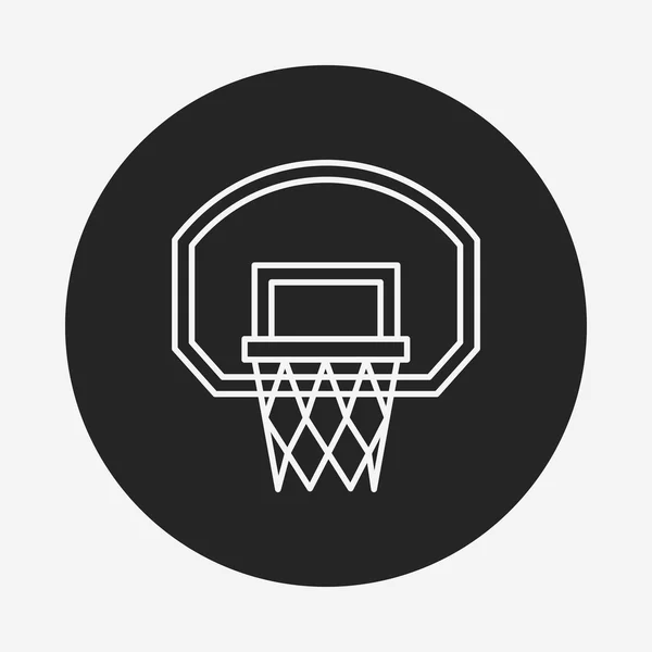 Línea de baloncesto icono — Vector de stock