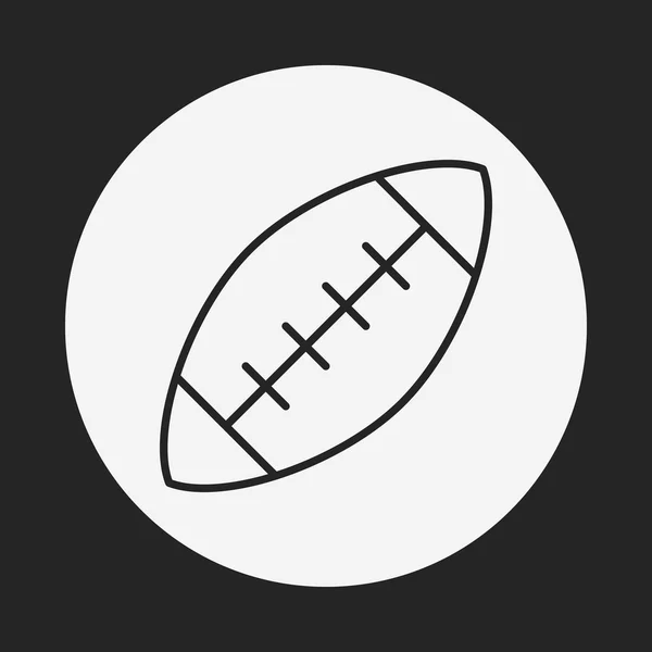 Amerikaanse Voetbal lijn pictogram — Stockvector