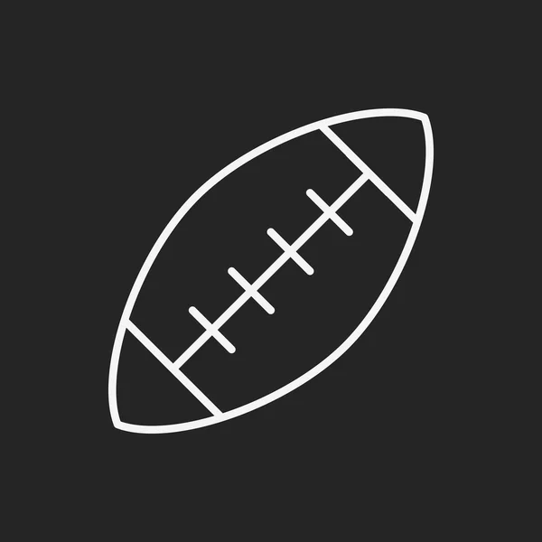 American football line icon — Stock Vector