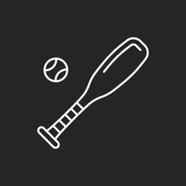 Icône de ligne de baseball — Image vectorielle