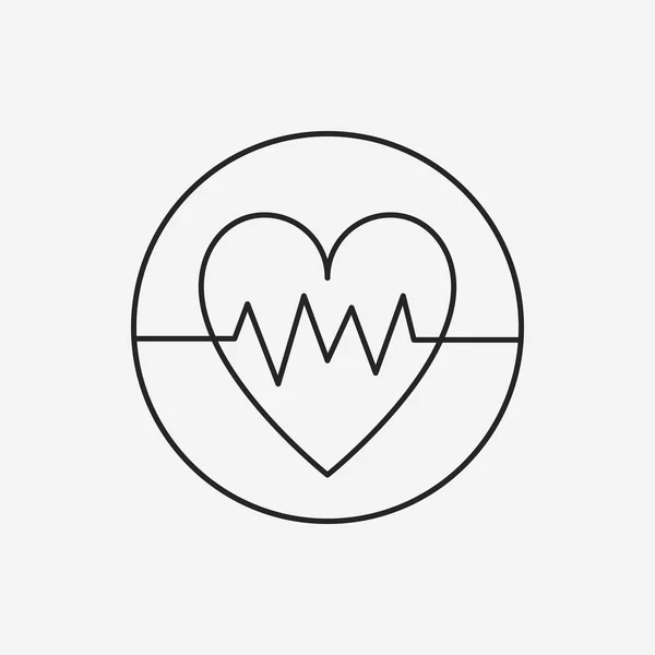 ECG-lijn pictogram — Stockvector