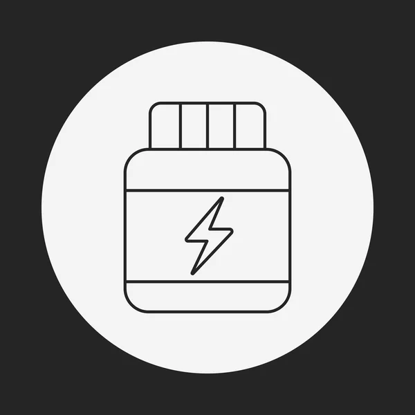 Energie drank lijn pictogram — Stockvector