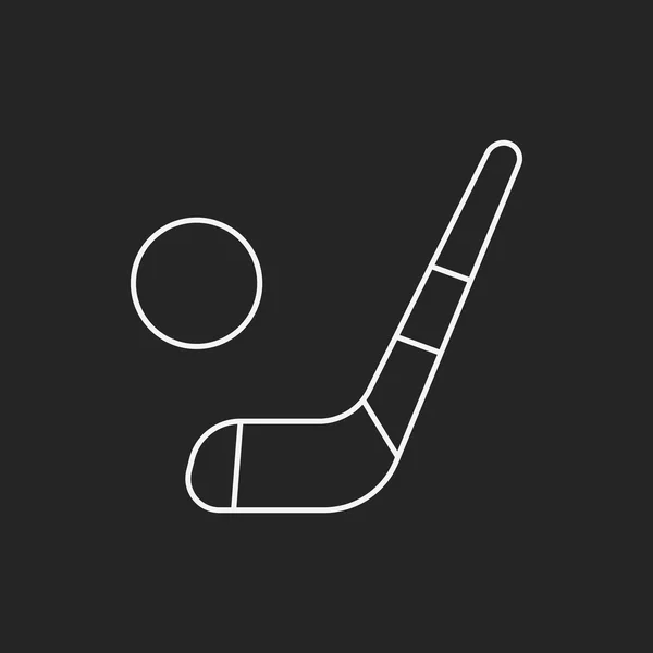 Icône ligne de hockey sur glace — Image vectorielle