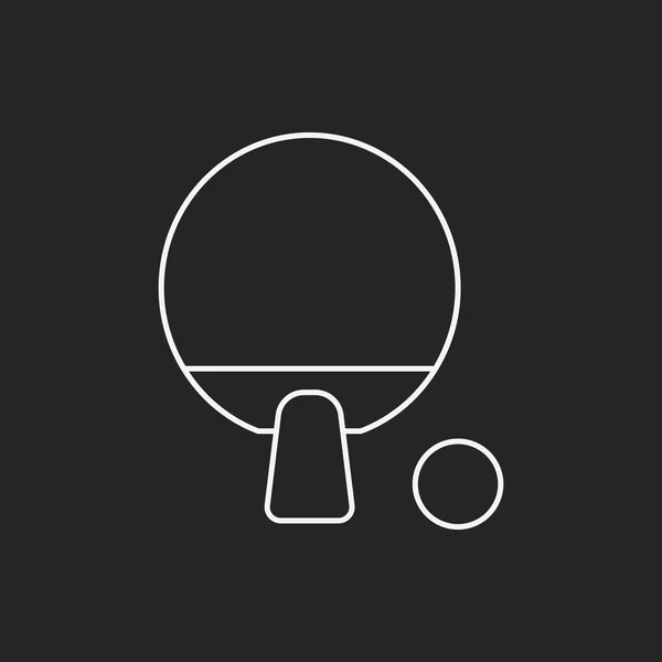 Ligne de tennis de table icône — Image vectorielle