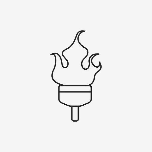 Torch line icon — Stock Vector