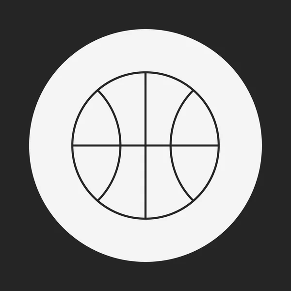 Línea de baloncesto icono — Vector de stock