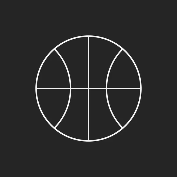 Basketbal lijn pictogram — Stockvector