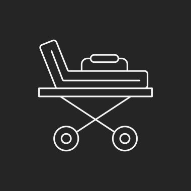 hastane yatak satırı simgesi