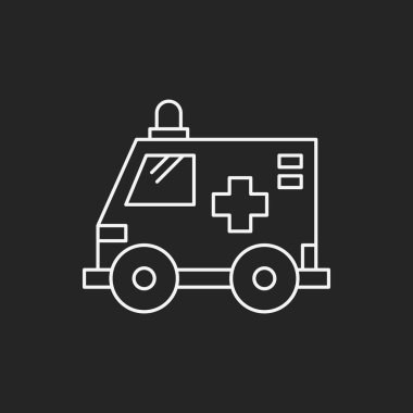 Ambulans çizgisi simgesi