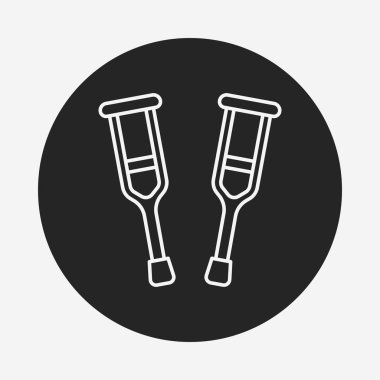 Koltuk değneği satırı simgesi