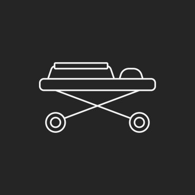 hastane yatak satırı simgesi