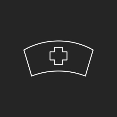 Hemşire şapka satırı simgesi