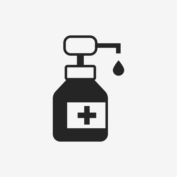 Icono de la botella de medicina — Vector de stock