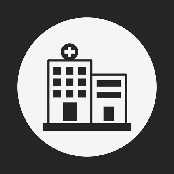Icône du bâtiment hospitalier — Image vectorielle