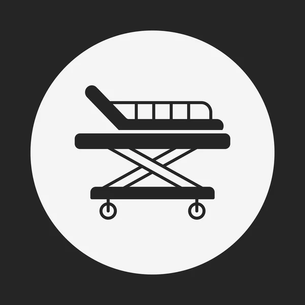 Nemocniční lůžka ikona — Stockový vektor
