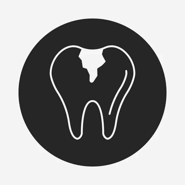 Tandarts tand pictogram — Stockvector