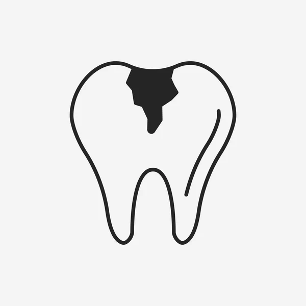 Tandläkare tand ikonen — Stock vektor