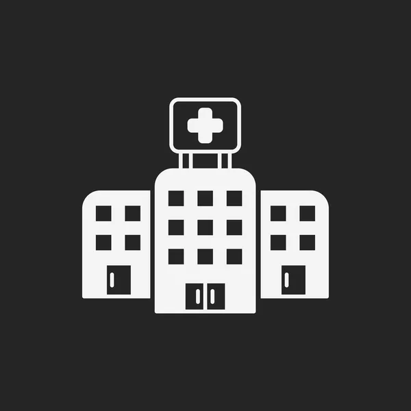 Ikona budovy nemocnice — Stockový vektor
