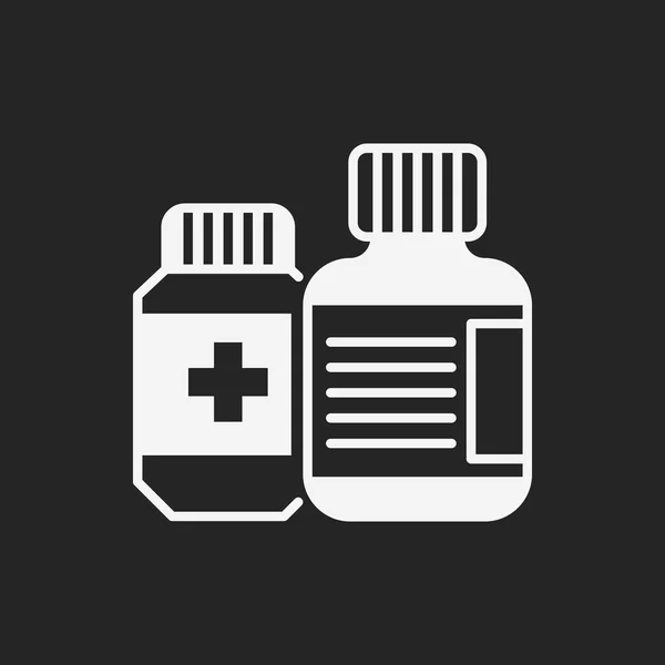Icône bouteille de médicament — Image vectorielle