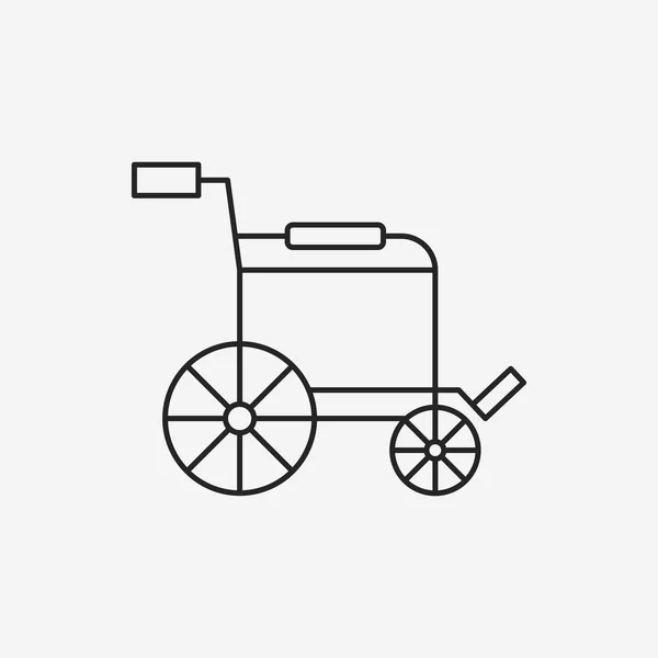 Icono de línea silla de ruedas — Vector de stock