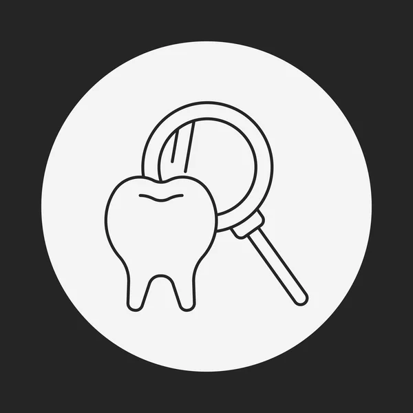 Dentist line icon — Stock Vector