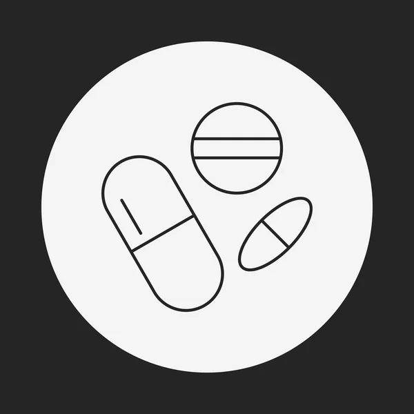 Icono de línea de medicina — Vector de stock