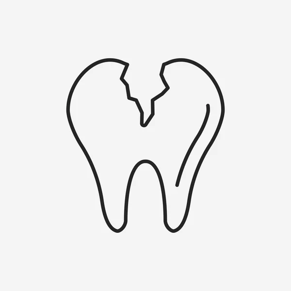 Значок лінії зуба стоматолога — стоковий вектор