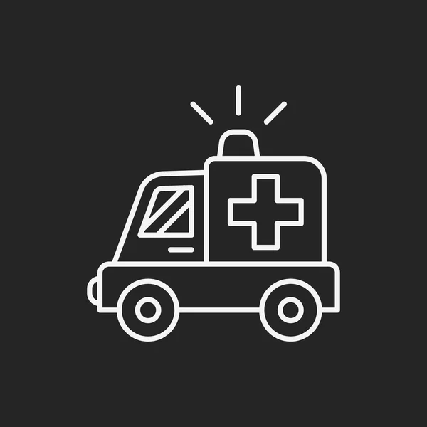Icône de ligne d'ambulance — Image vectorielle
