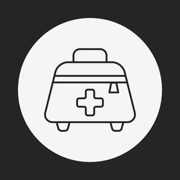 Boîte à médicaments ligne icône — Image vectorielle