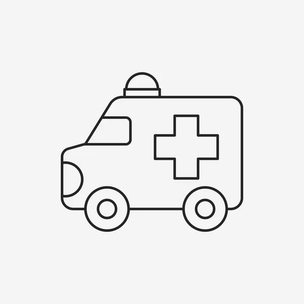 Ikon garis Ambulans - Stok Vektor