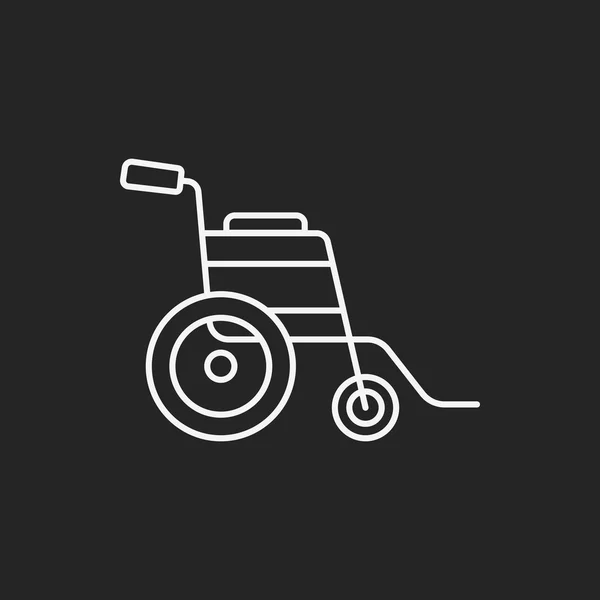 Icona linea sedia a rotelle — Vettoriale Stock