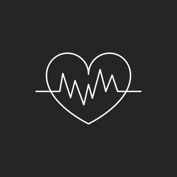 Icono de línea ECG — Vector de stock